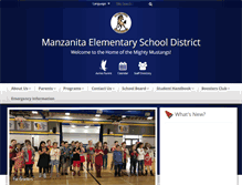 Tablet Screenshot of manzanitaelementaryschool.com